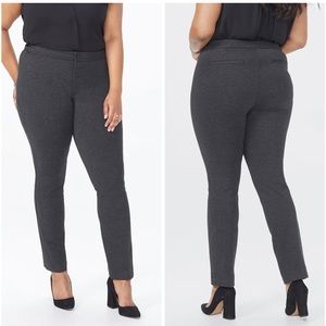 NYDJ Slim Trouser Ponte Pants Heather Charcoal Size 16